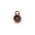 NUNN DESIGN Bitsy Circle Bezel Charm Antique Copper Plated Pewter