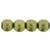 Czech Glass DRUK Beads 6mm Round SATURATED METALLIC GOLDEN LIME
