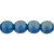 Czech Glass DRUK Beads 6mm Round SUEDED GOLD CAPRI BLUE