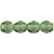 Firepolish 6mm Czech Glass Beads LT PRAIRIE GREEN