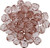 Firepolish 6mm Czech Glass Beads FRENCH ROSE IRREGULAR