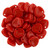 Rose Petal Czech Glass Beads 8x7mm OPAQUE RED