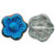 Flower Czech Glass Beads 10x10mm BLUE IRIS CRYSTAL