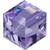 ELITE Eureka Crystal Faceted Cube Bead 8mm TANZANITE 5601