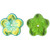 Flat Flower Czech Glass Beads 16x4mm OLIVINE AB