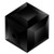 ELITE Eureka Crystal Faceted Cube Bead 8mm JET 5601