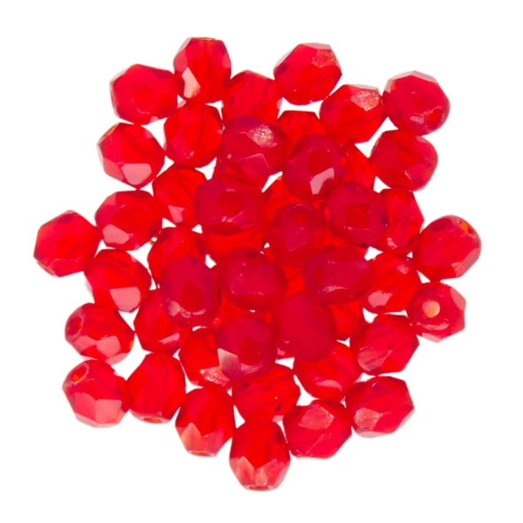 Firepolish 3mm Czech Glass Beads SIAM RUBY (Strand of 50)