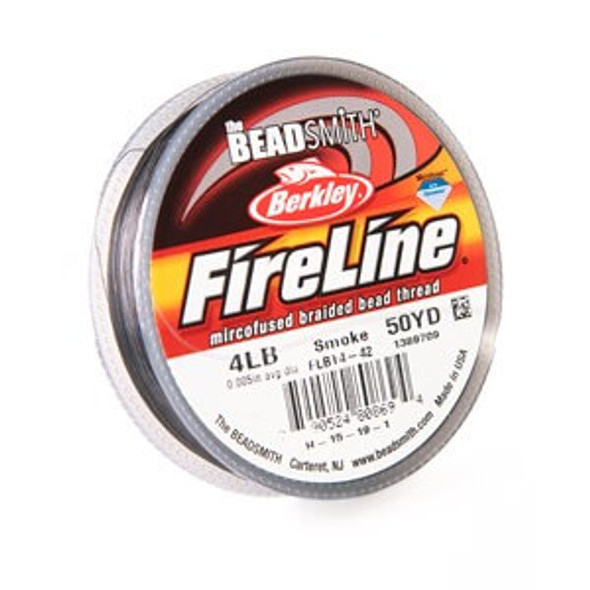 FireLine Beading Thread 4LB SMOKE GREY .005"-50 Yards
