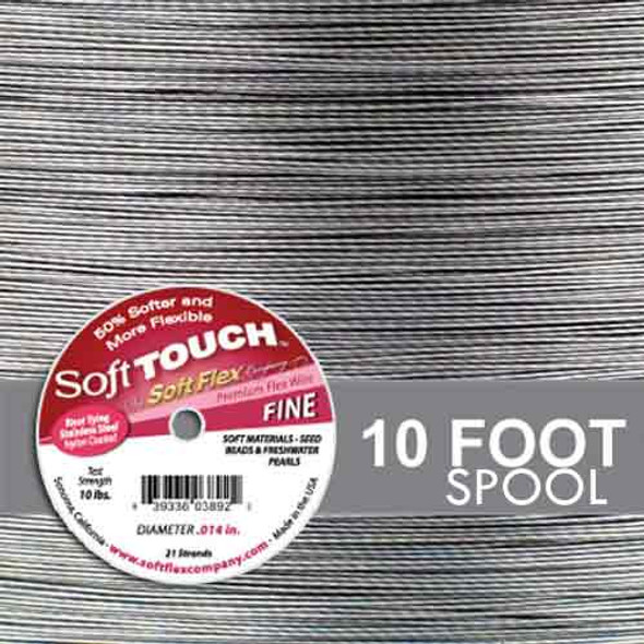 Soft Flex Soft Touch Satin Silver FINE Beading Wire