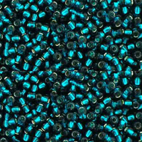 SIZE-11 #27BD TEAL SILVER LINED Toho BEADS
