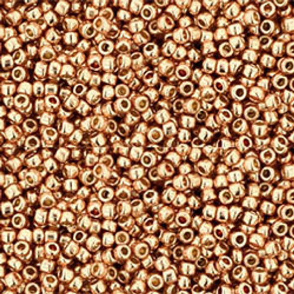 Toho ROUND 8/0 Seed Beads PERMAFINISH GALVANIZED ROSE GOLD (2.5" tube)