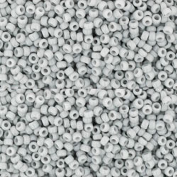 Toho ROUND 8/0 Seed Beads GRAY OPAQUE (2.5" tube)