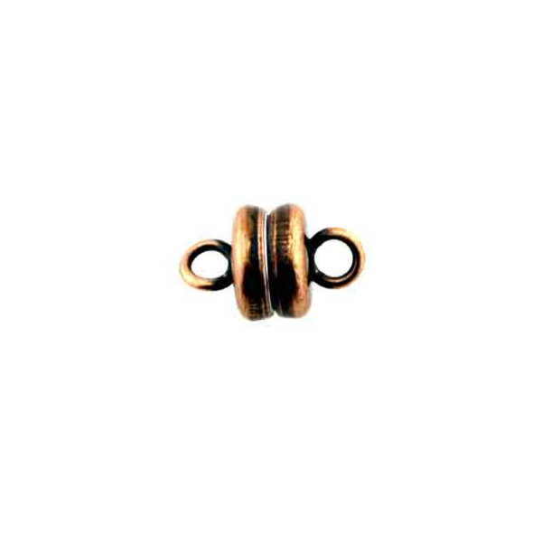 MAGNETIC DISC Clasp Small 6mm Antique Copper Plated