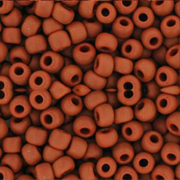 SIZE-6 #46LF TERRACOTTA FROSTED Toho Round Seed Beads