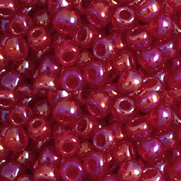 SIZE-6 #165C RUBY RAINBOW Toho Round Seed Beads
