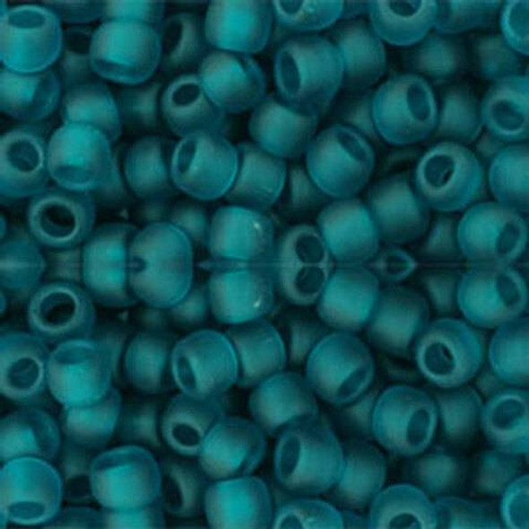 SIZE-6 #7BDF TEAL TRANSPARENT FROSTED Toho Round Seed Beads