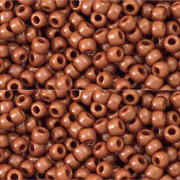 SIZE-8 #46L OPAQUE TERRA COTTA Toho Round Seed Beads