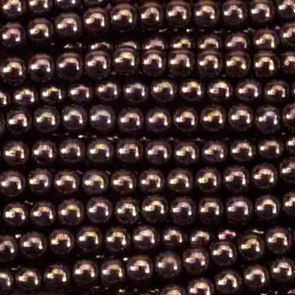 Czech Glass 4mm Round Druk Beads DARK BRONZE (Strand of 100)