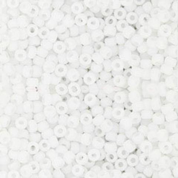 Toho ROUND 15/0 Seed Beads OPAQUE FROSTED WHITE