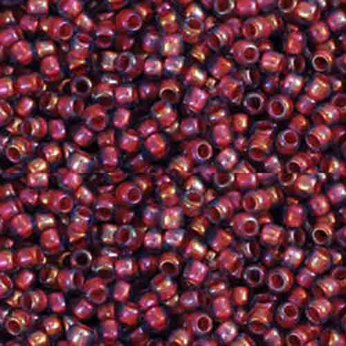 SIZE-11 #1824 RAINBOW ALEXANDRITE ORANGE LINED Toho Round Seed Beads