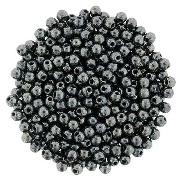 2mm Druk Beads HEMATITE