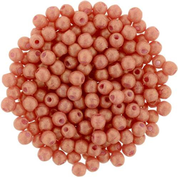 2mm Round Druk Beads STRAWBERRY PACIFICA