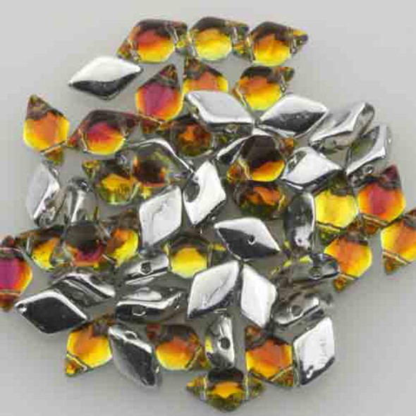 2-Hole GEMDUO 8x5mm Czech Glass Beads CRYSTAL TEQUILA