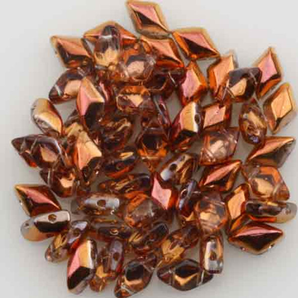 2-Hole GEMDUO 8x5mm Czech Glass Beads CRYSTAL SUNSET