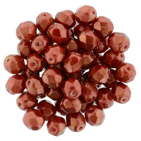4mm Firepolish Beads CARDINAL ETHEREAL HALO