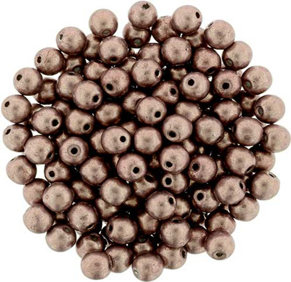4mm Round Druk Beads AUTUMN MAPLE SATURATED METALLIC