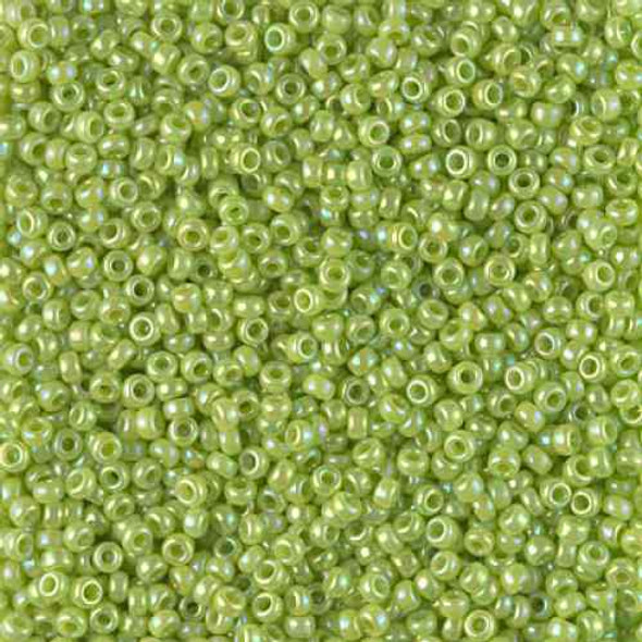 SIZE-11 #479 CHARTREUSE OPAQUE AB Miyuki Round Seed Beads