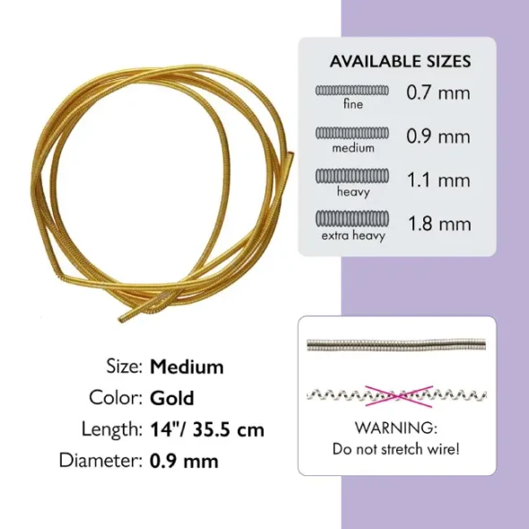 Gold Color FRENCH WIRE Medium