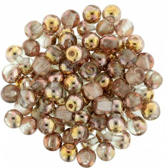 4mm Round Druk Beads APOLLO GOLD