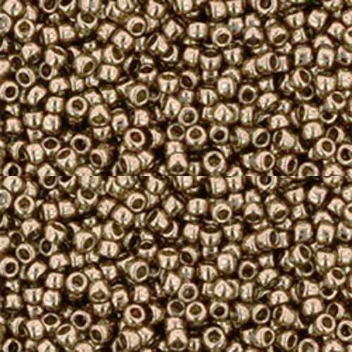 SIZE-8 #204 MONTANA BLUE GOLD LUSTER Toho Round