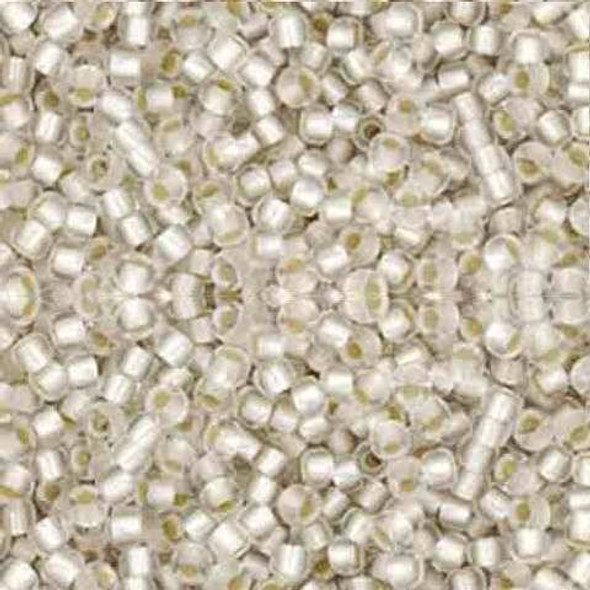 SIZE-8 #21F SILVER LINED FROSTED CRYSTAL Toho Round Seed Beads