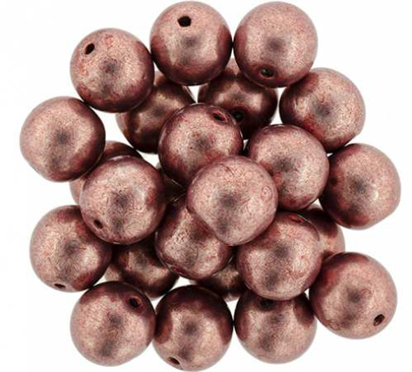 8mm Round Druk Beads BLOOMING DAHLIA SATURATED METALLIC 8mm Round Druk Beads BLOOMING DAHLIA SATURATED METALLIC