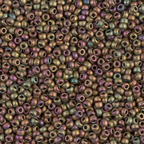 SIZE-11 #2035 MATTE METALLIC KHAKI IRIS Miyuki Round Seed Beads