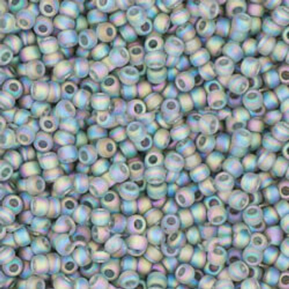 SIZE-11 #176BF TRANSPARENT RAINBOW FROSTED GRAY Toho Round Seed Beads