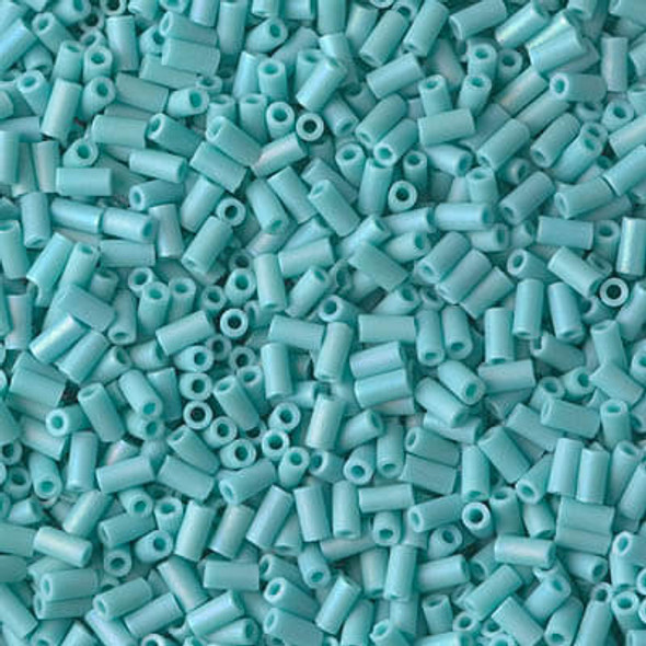 Miyuki Bugle Beads 3mm MATTE OPAQUE TURQUOISE GREEN AB