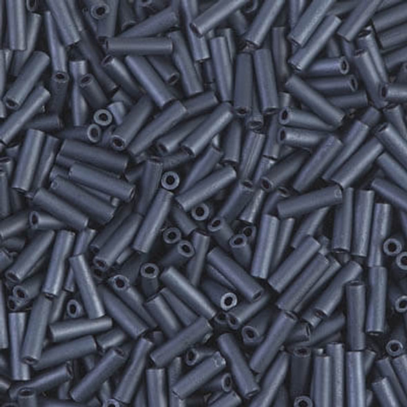 Miyuki Bugle Beads 6mm MATTE GUNMETAL