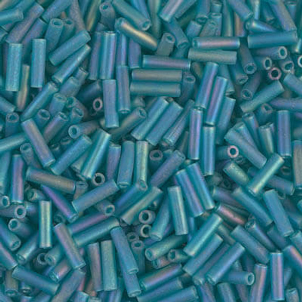 Miyuki Bugle Beads 6mm MATTE TEAL AB