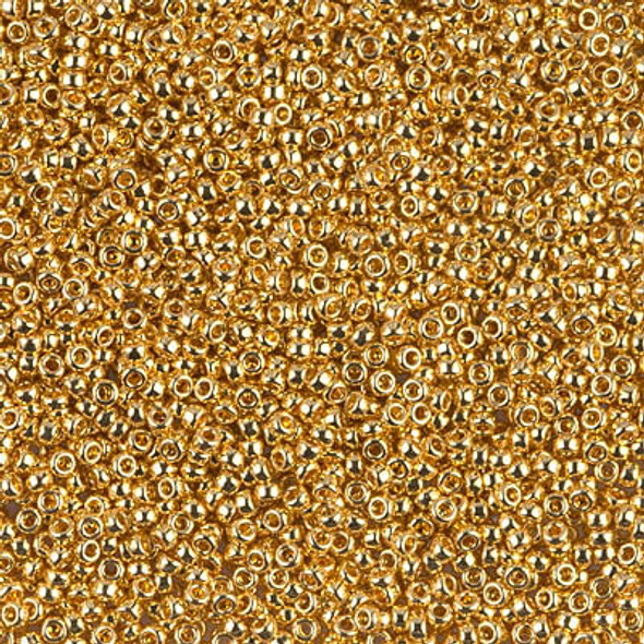 SIZE-15 #191 24KT GOLD PLATED Miyuki Round Seed Beads