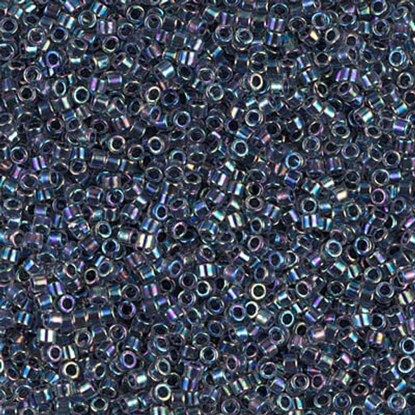 SIZE-11 #DB0086 NOIR LINED CRYSTAL AB Delica Miyuki Seed Beads