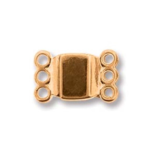 Rose Gold Plated 3 STRAND BOX MAGNETIC Clasp
