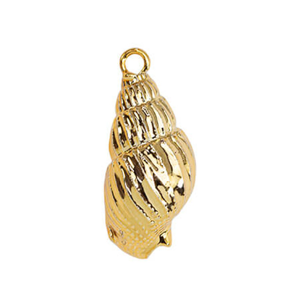 Natural Gold Plated SPIRAL SHELL CHARMS