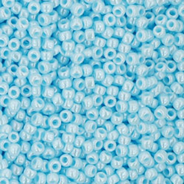 SIZE-11 #124 OPAQUE LUSTERED PALE BLUE Toho Round Seed Beads 