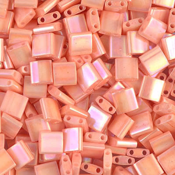 Miyuki Tila 2-Hole Square Beads OPAQUE TEA ROSE LUSTER