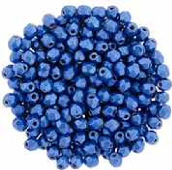 Czech Glass FIREPOLISH Beads 2mm MARINA SATURATED METALLIC