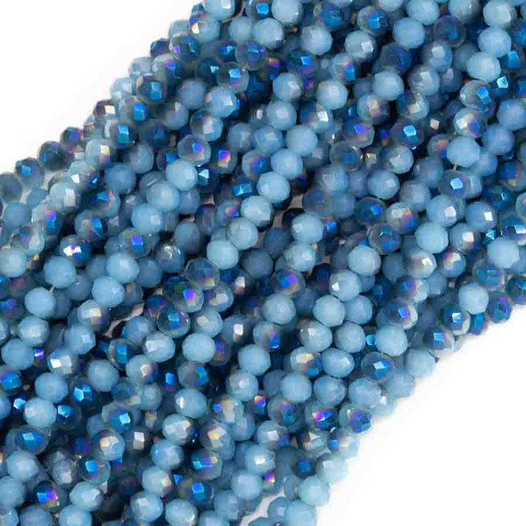 4x3mm BLUE IRIS MIX Chinese Crystal Rondelle