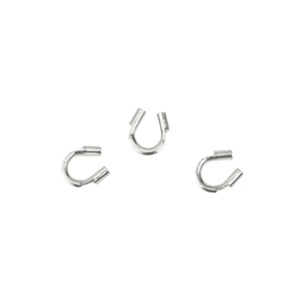 4.5x4 mm Silver Plated WIRE GUARDS Wholesale